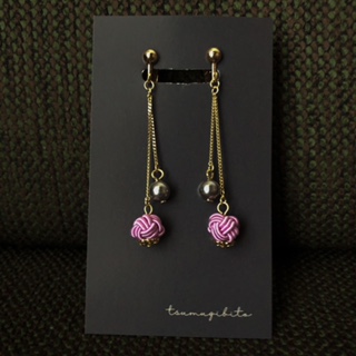 Pearl and Awaji-Dama Earrings